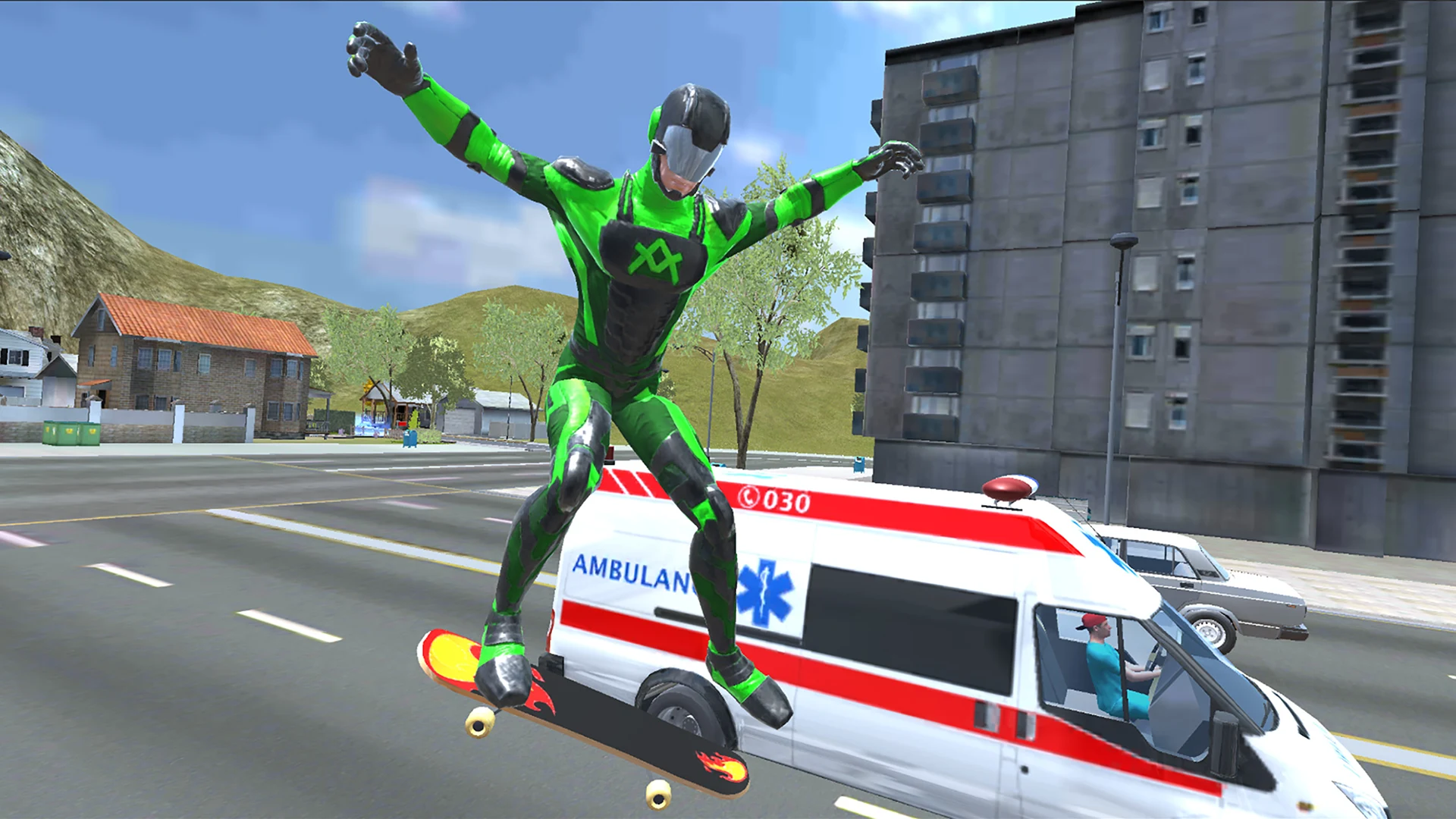 Rope Frog Ninja Hero Car Vegas screenshot